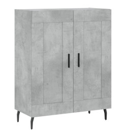 Buffet gris béton 69,5x34x90 cm bois d'ingénierie