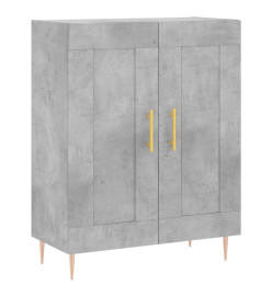Buffet gris béton 69,5x34x90 cm bois d'ingénierie