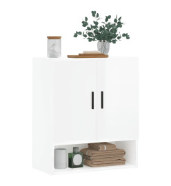 Armoire murale Blanc brillant 60x31x70 cm Bois d'ingénierie