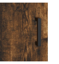 Armoire murale chêne fumé 60x31x70 cm bois d'ingénierie