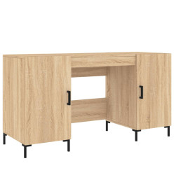 Bureau chêne sonoma 140x50x75 cm bois d'ingénierie