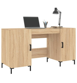 Bureau chêne sonoma 140x50x75 cm bois d'ingénierie