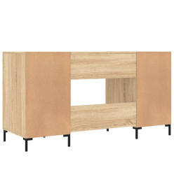 Bureau chêne sonoma 140x50x75 cm bois d'ingénierie