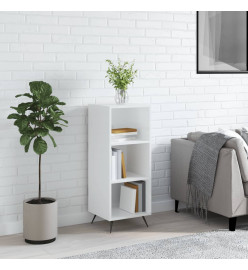 Armoire à étagères blanc brillant 34,5x32,5x90 cm