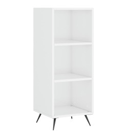 Armoire à étagères blanc brillant 34,5x32,5x90 cm