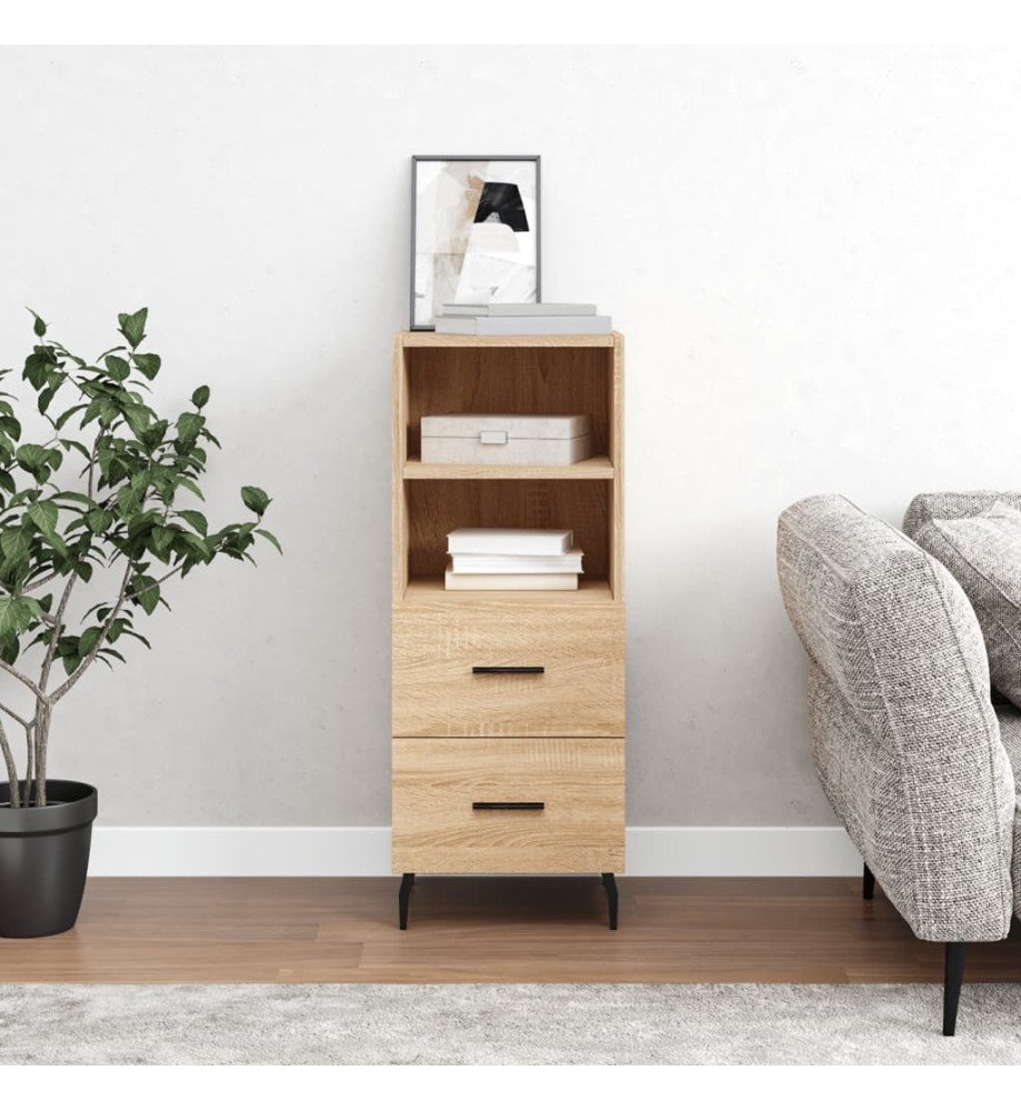 Buffet Chêne sonoma 34,5x34x90 cm Bois d'ingénierie Buffet Chêne sonoma 34,5x34x90 cm Bois d'ingénierie