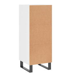 Buffet Blanc brillant 34,5x34x90 cm Bois d'ingénierie