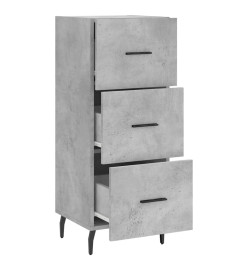 Buffet Gris béton 34,5x34x90 cm Bois d'ingénierie