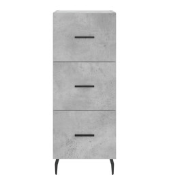 Buffet Gris béton 34,5x34x90 cm Bois d'ingénierie