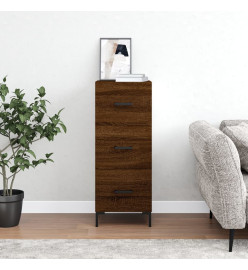 Buffet Chêne marron 34,5x34x90 cm Bois d'ingénierie