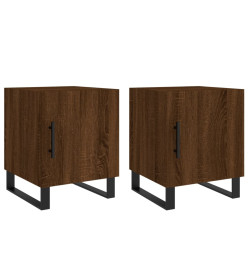 Tables de chevet 2pcs chêne marron 40x40x50cm bois d'ingénierie