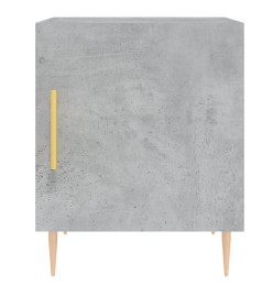 Table de chevet gris béton 40x40x50 cm bois d’ingénierie