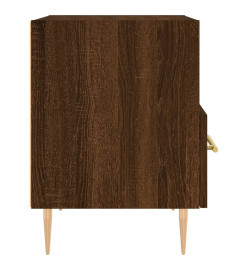 Table de chevet chêne marron 40x35x47,5 cm bois d’ingénierie