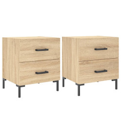 Tables de chevet 2 pcs chêne sonoma 40x35x47,5 cm