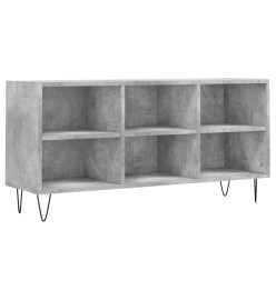 Meuble TV gris béton 103,5x30x50 cm bois d'ingénierie