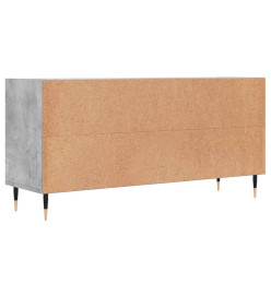 Meuble TV gris béton 103,5x30x50 cm bois d'ingénierie