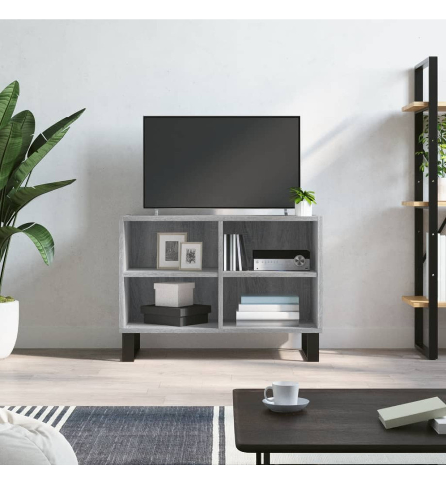 Meuble TV gris sonoma 69,5 x 30 x 50 cm bois d'ingénierie