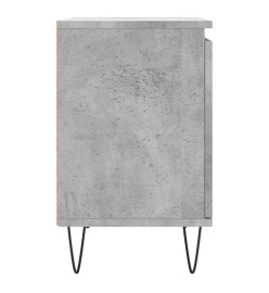 Table de chevet gris béton 40x30x50 cm bois d'ingénierie