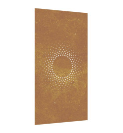 Décoration murale jardin 105x55cm acier corten design du soleil