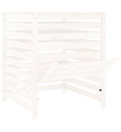 Composteur Blanc 82,5x82,5x99,5 cm Bois massif de pin