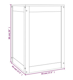 Boîte à linge 44x44x66 cm Bois massif de pin