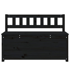 Banc Noir 110x41x76,5 cm Bois de pin massif