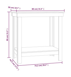 Banc de travail Marron miel 80x50x80 cm Bois de pin massif