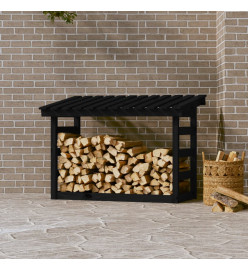 Support pour bois de chauffage Noir 108x64,5x78 cm Bois de pin