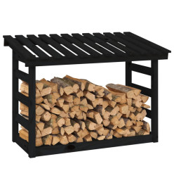 Support pour bois de chauffage Noir 108x64,5x78 cm Bois de pin