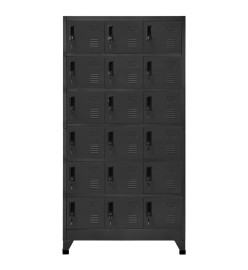 Armoire à casiers Anthracite 90x40x180 cm Acier