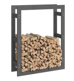 Support pour bois de chauffage Gris 80x25x100 cm Bois de pin