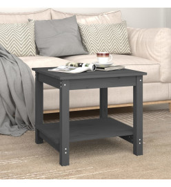 Table basse Gris 50x50x45 cm Bois massif de pin