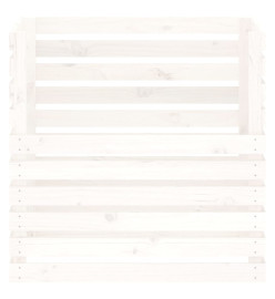 Composteur Blanc 80x80x78 cm Bois massif de pin