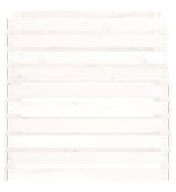 Composteur Blanc 80x80x78 cm Bois massif de pin