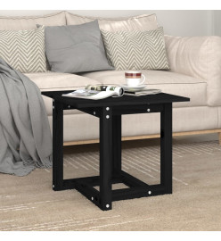 Table basse Noir 50x50x45 cm Bois massif de pin