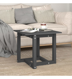 Table basse Gris 50x50x45 cm Bois massif de pin