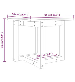 Table basse Gris 50x50x45 cm Bois massif de pin