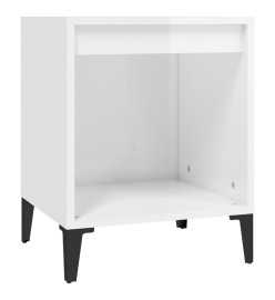 Tables de chevet 2 pcs Blanc brillant 40x35x50 cm