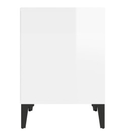 Tables de chevet 2 pcs Blanc brillant 40x35x50 cm