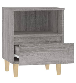 Tables de chevet 2 pcs Sonoma gris 40x35x50 cm