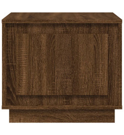 Table basse chêne marron 51x50x44 cm bois d'ingénierie