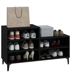 Armoire à chaussures Noir 102x36x60 cm Bois d'ingénierie