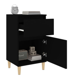 Tables de chevet 2 pcs noir 40x35x70 cm