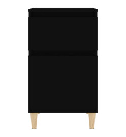 Tables de chevet 2 pcs noir 40x35x70 cm