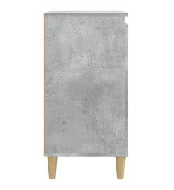 Table de chevet gris béton 40x35x70 cm bois d'ingénierie