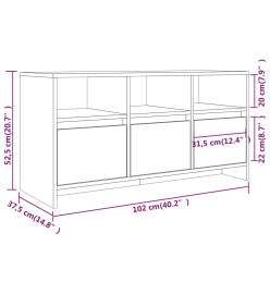 Meuble TV Chêne marron 102x37,5x52,5 cm Aggloméré