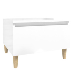 Tables d'appoint 2pcs Blanc brillant 50x46x35cm Bois ingénierie