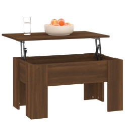 Table basse Chêne marron 79x49x41 cm Bois d'ingénierie