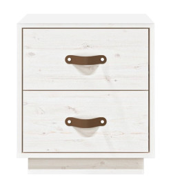 Tables de chevet 2 pcs Blanc 40x34x45 cm Bois de pin massif