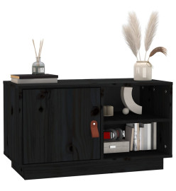 Meuble TV Noir 70x34x40 cm Bois de pin massif